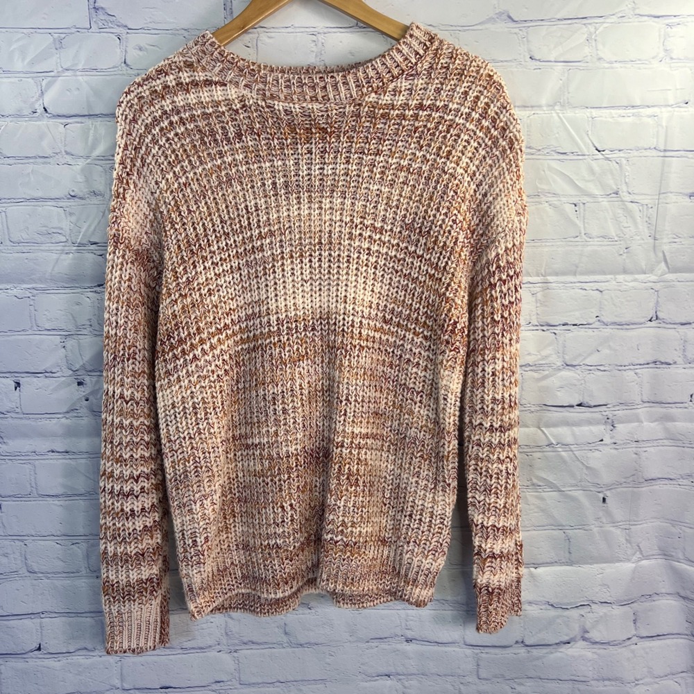 Forever 21 Sweater Size Small Cream‎ and Brown crew neck - Picture 3 of 10